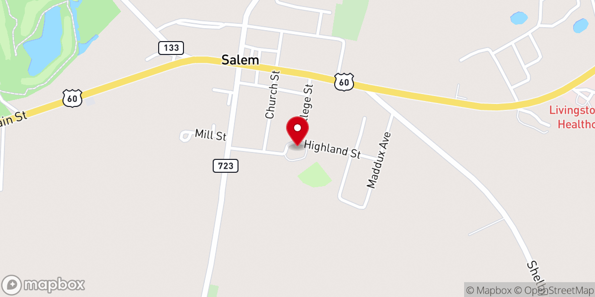 Map showing location of Christian Life Center