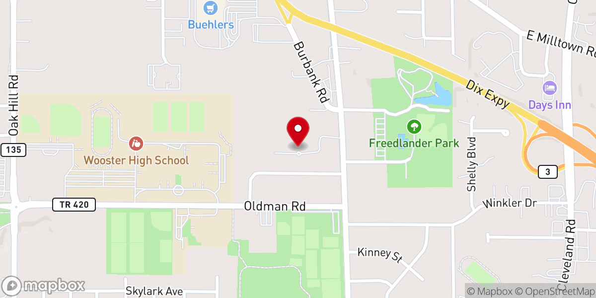 Map showing location of Unitarian Universalist Fellowship of Wayne County