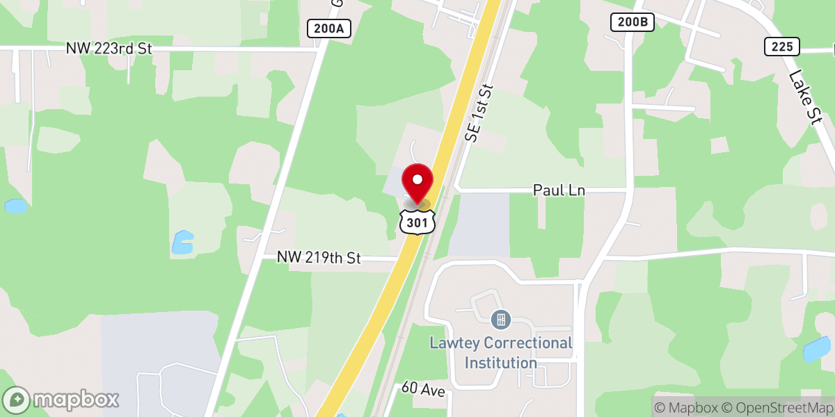 Map showing location of Lawtey Church of God