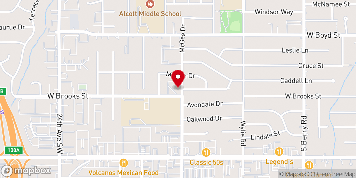 Map showing location of St Stephen's United Methodist