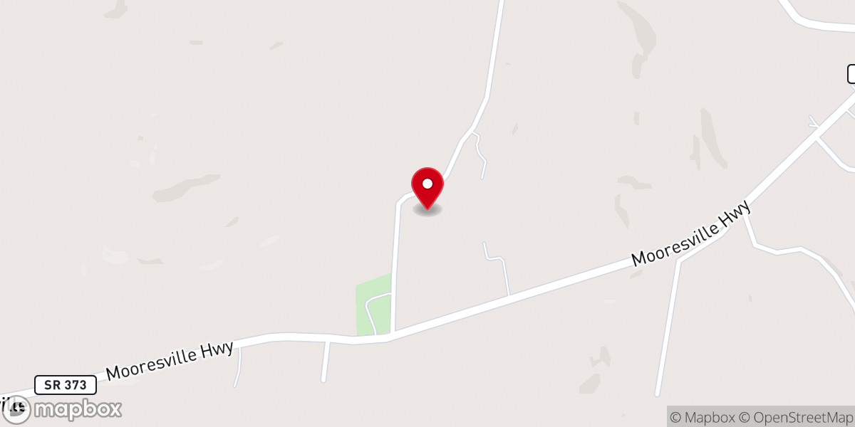 Map showing location of Mooresville Baptist Church