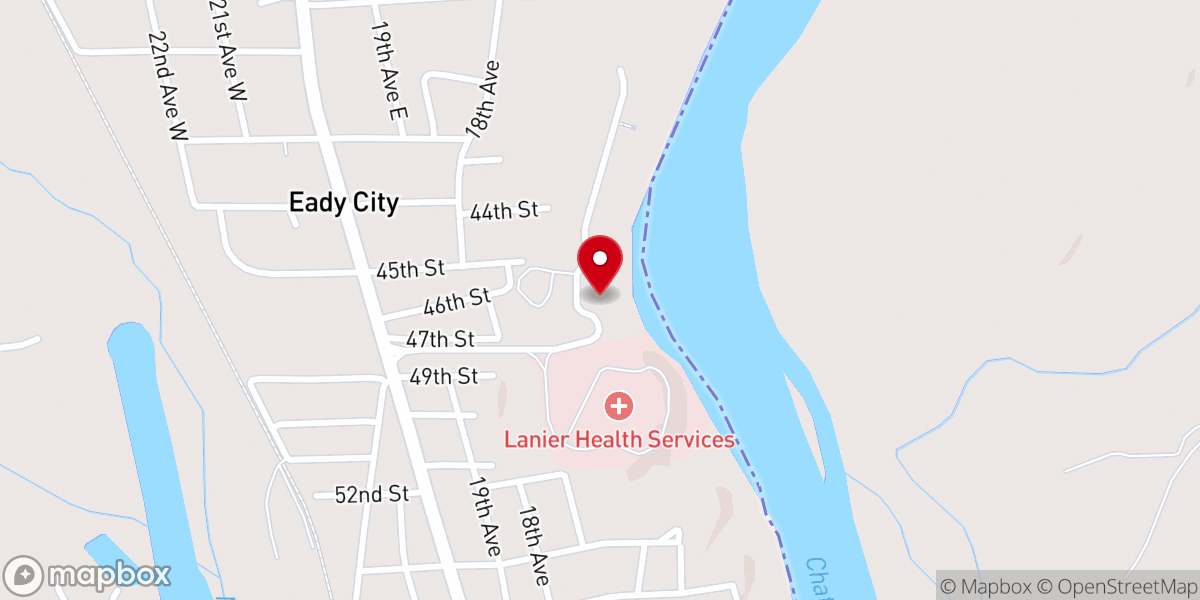 Map showing location of Circle of Care Center for Families