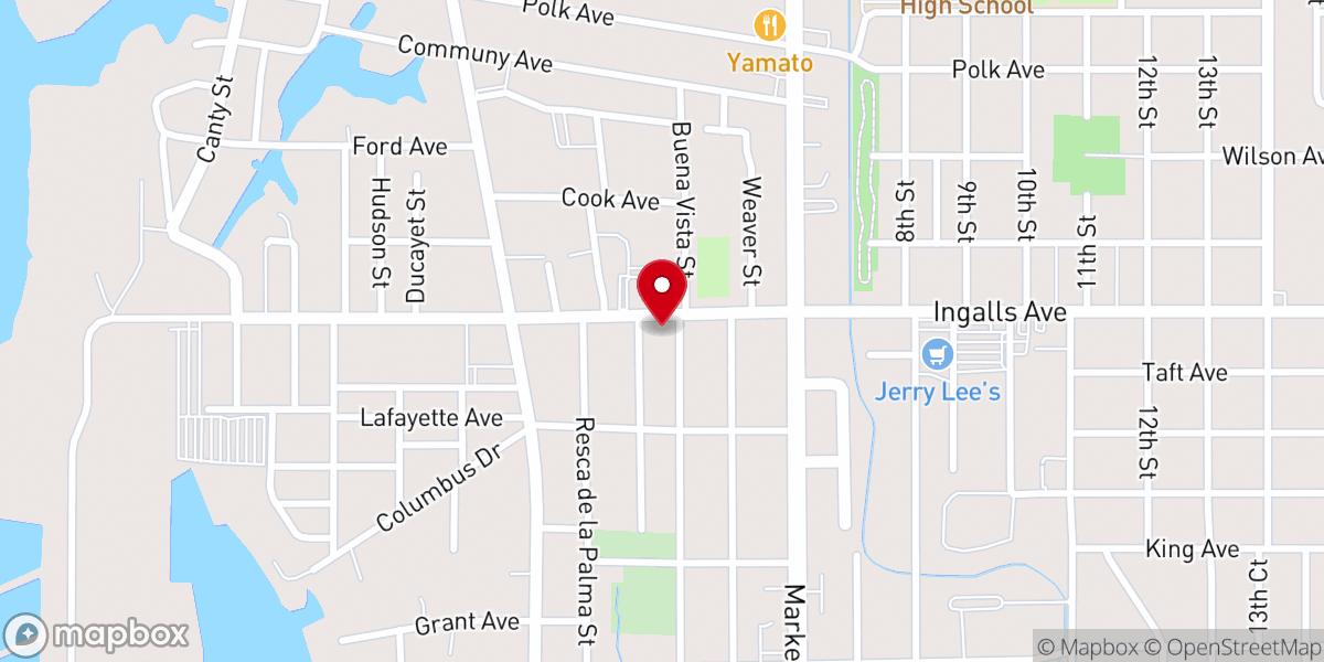 Map showing location of Central Church of Christ