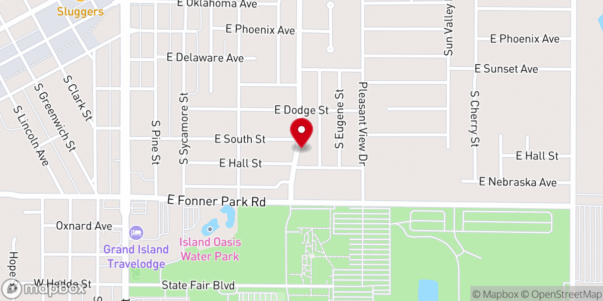 Map showing location of Grace Baptist Church