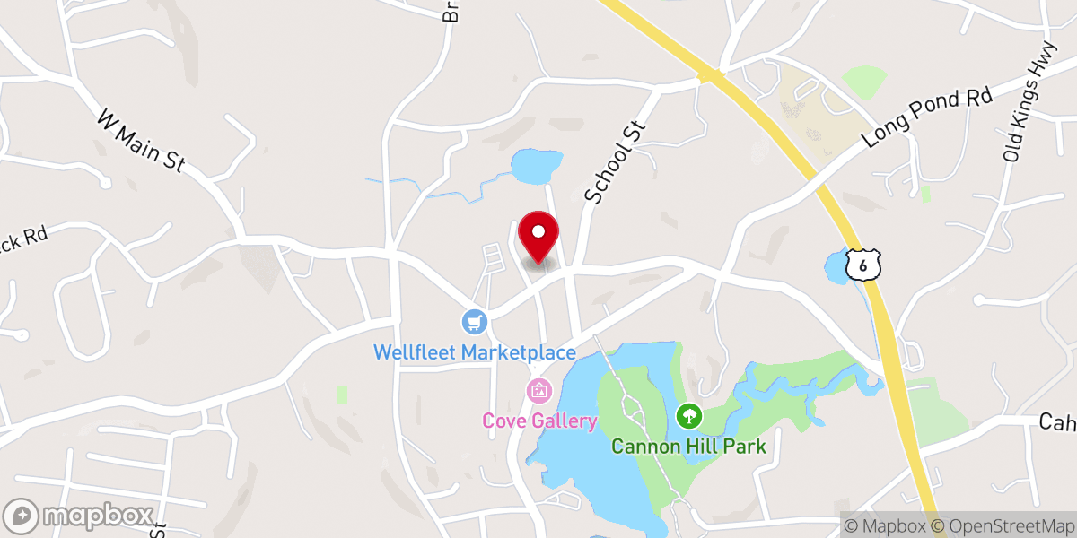 Map showing location of Wellfleet United Methodist Church