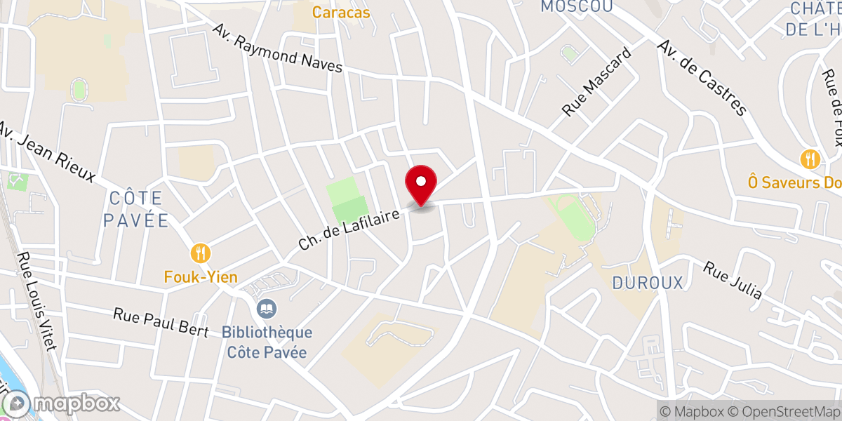 Map showing location of Temple Protestant de la Côte Pavée