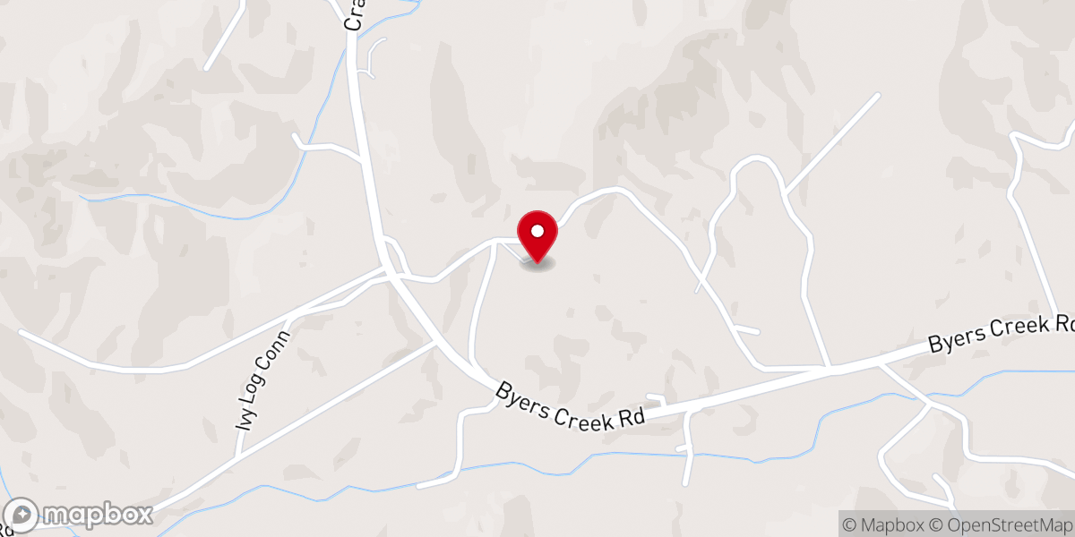 Map showing location of West Union Church