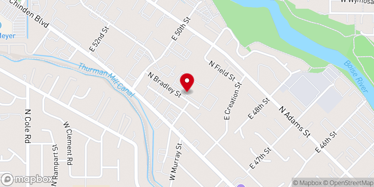 Map showing location of Vineyard Boise Christian Fellowship