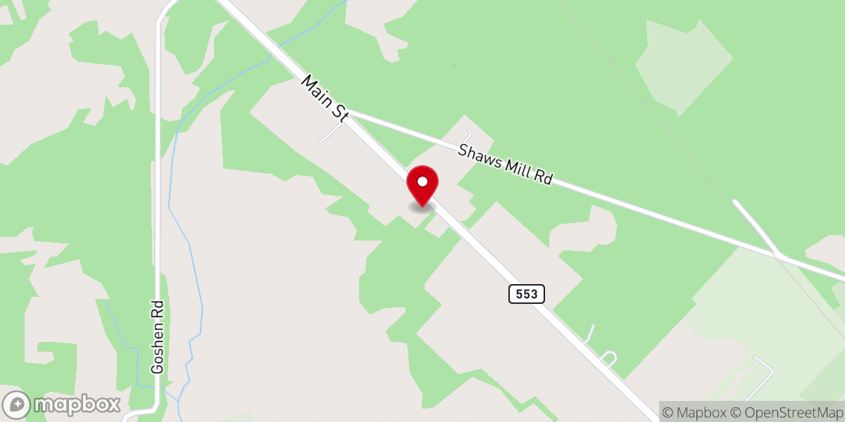 Map showing location of St John Pentecostal Church