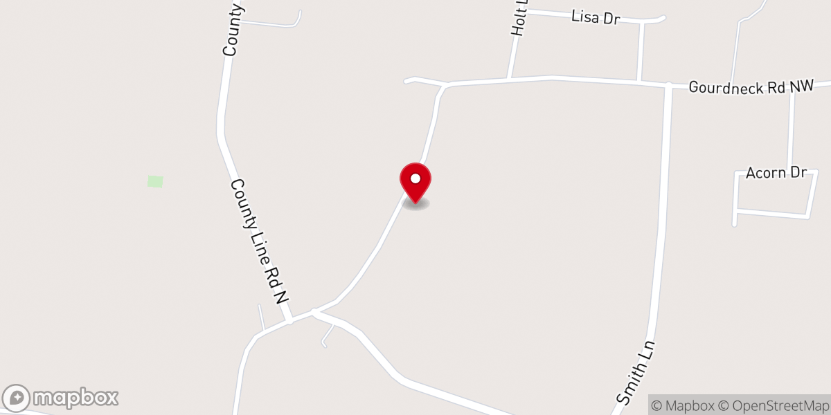 Map showing location of Crosspoint Fellowship