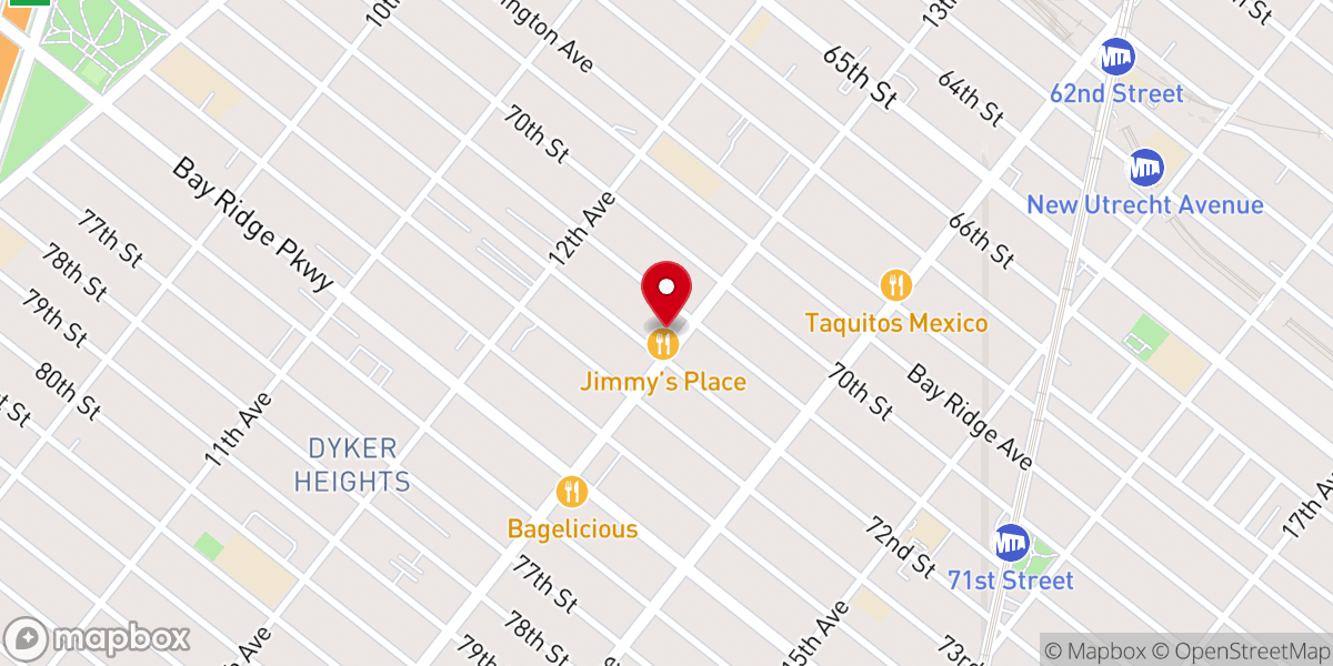 Map showing location of Krispy Pizza- Brooklyn, NY