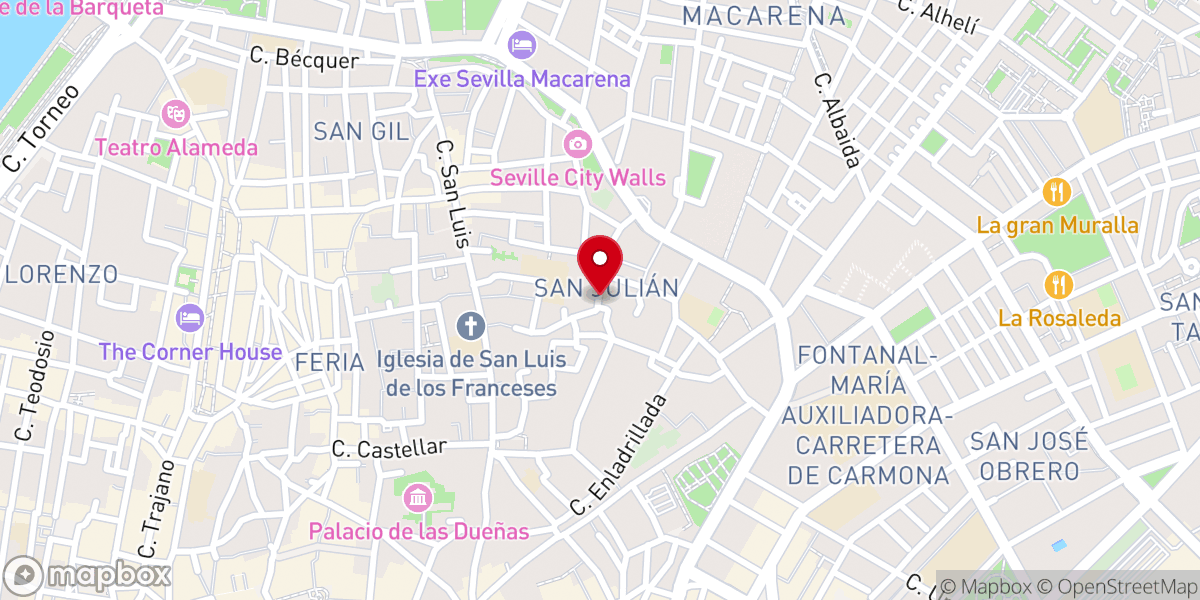 Map showing location of Parroquia de San Julián