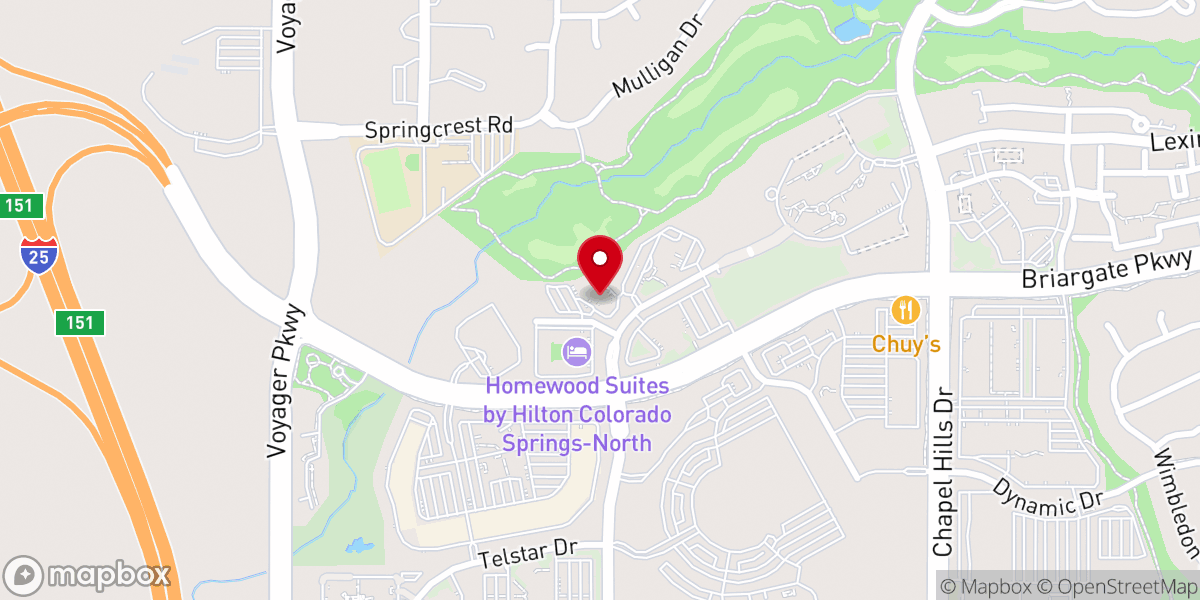 Map showing location of Springs Calvary