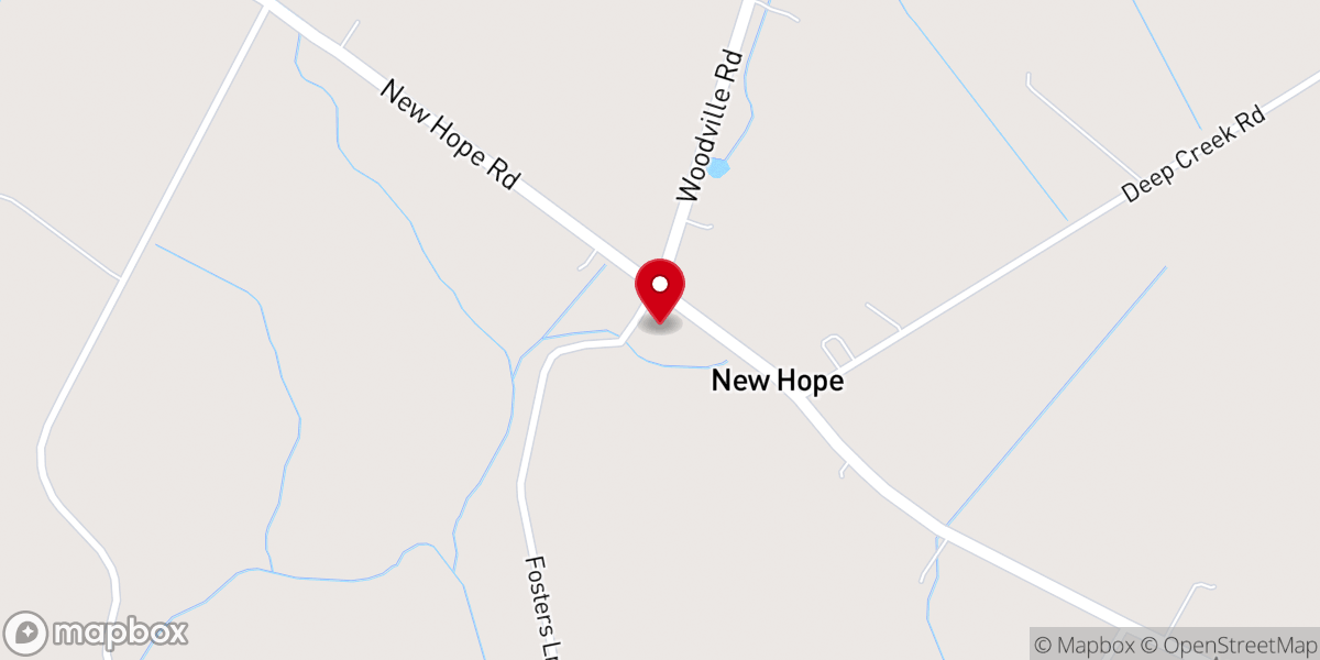 Map showing location of New Hope Christian Fellowship Inc