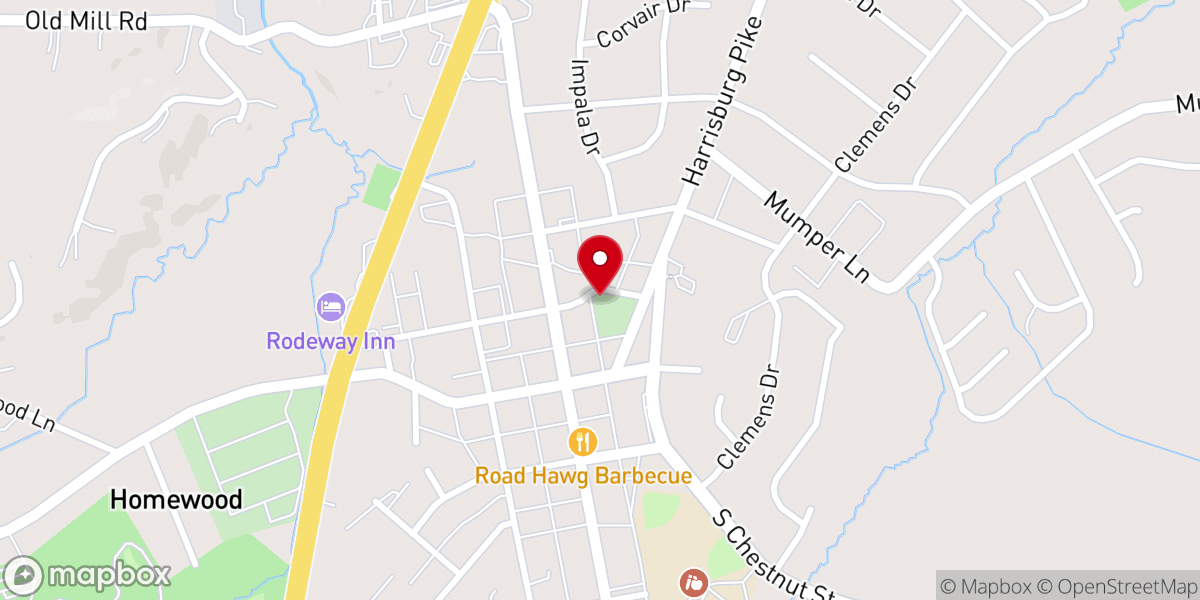 Map showing location of Historic Monaghan Presbyterian Church