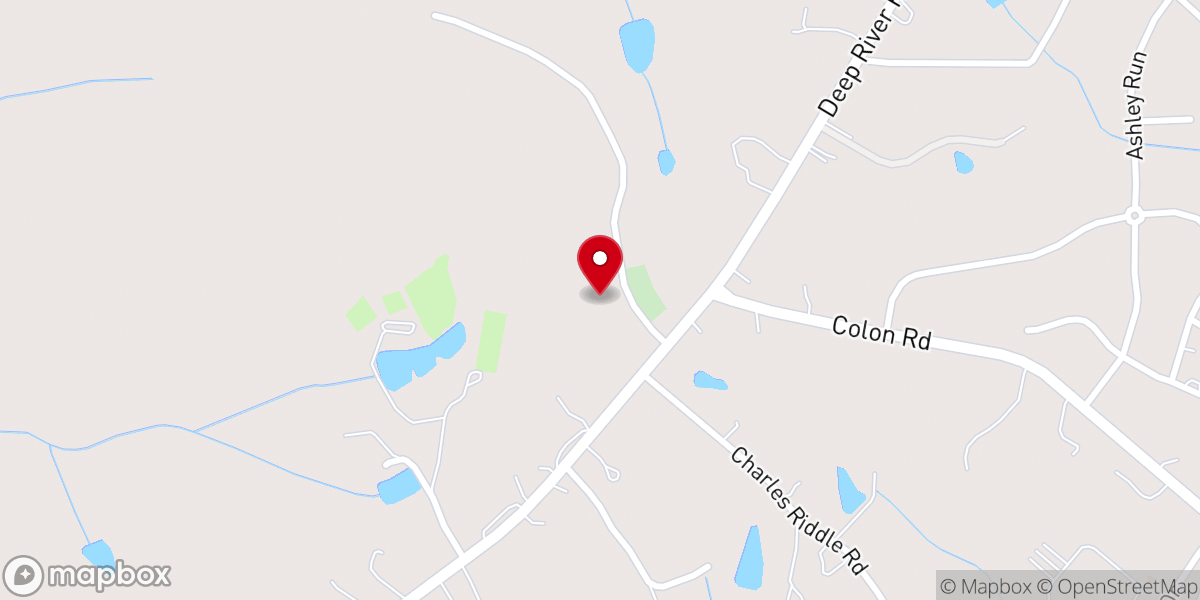 Map showing location of Jones Chapel United Methodist Church