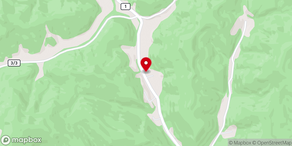 Map showing location of Browns Creek Church of God
