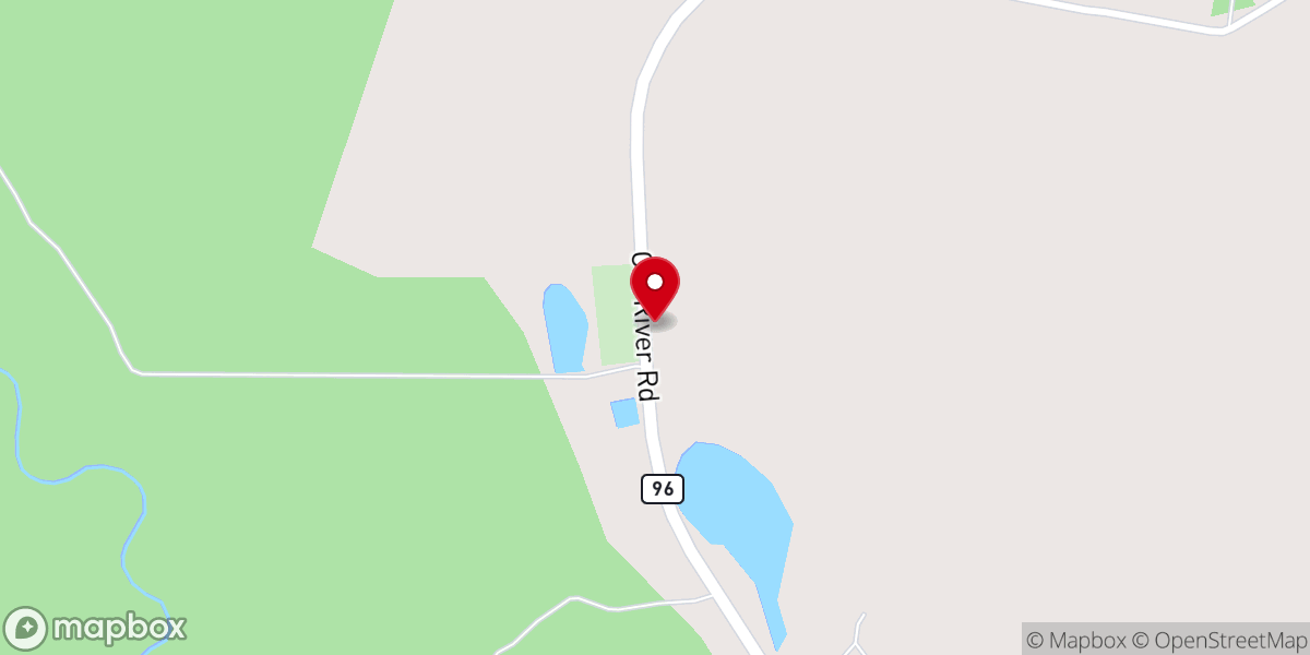 Map showing location of Fender Church