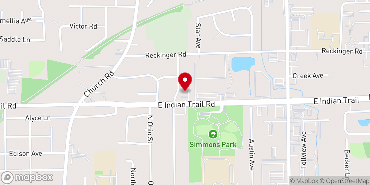 Map showing location of Church of Christ