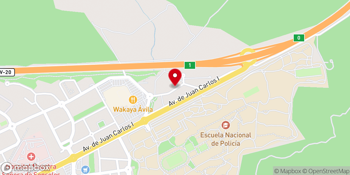 Map showing location of Iglesia Evangélica Manantial de Vida