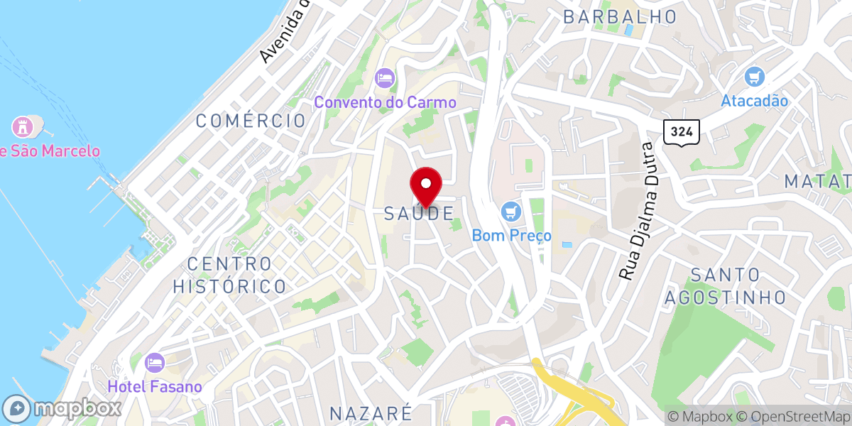Map showing location of Igreja Paróquia Nossa Senhora da Saúde e Glória
