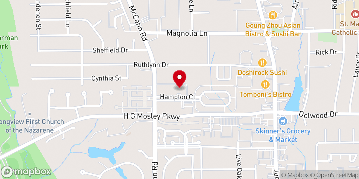 Map showing location of St. Andrew Presbyterian Church