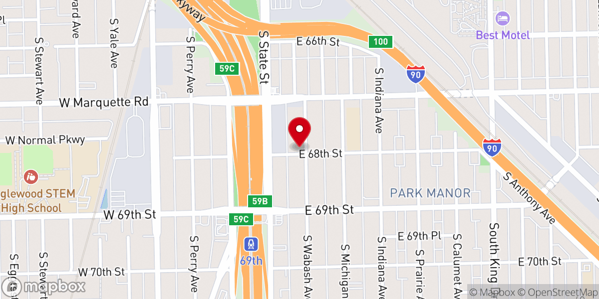Map showing location of Greater Acquaintance Missionary Baptist Church