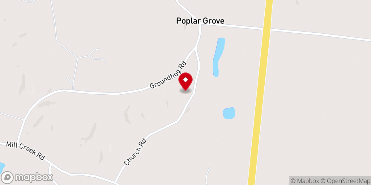 Map showing location of Williams Chapel Baptist Church