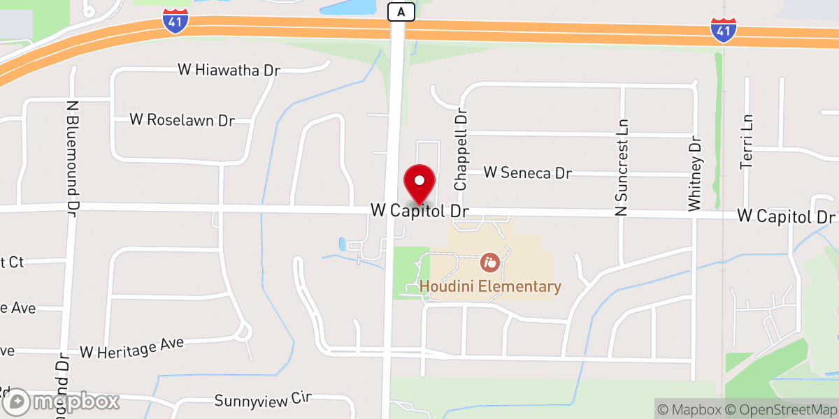 Map showing location of Appleton Community Evangelical Free Church