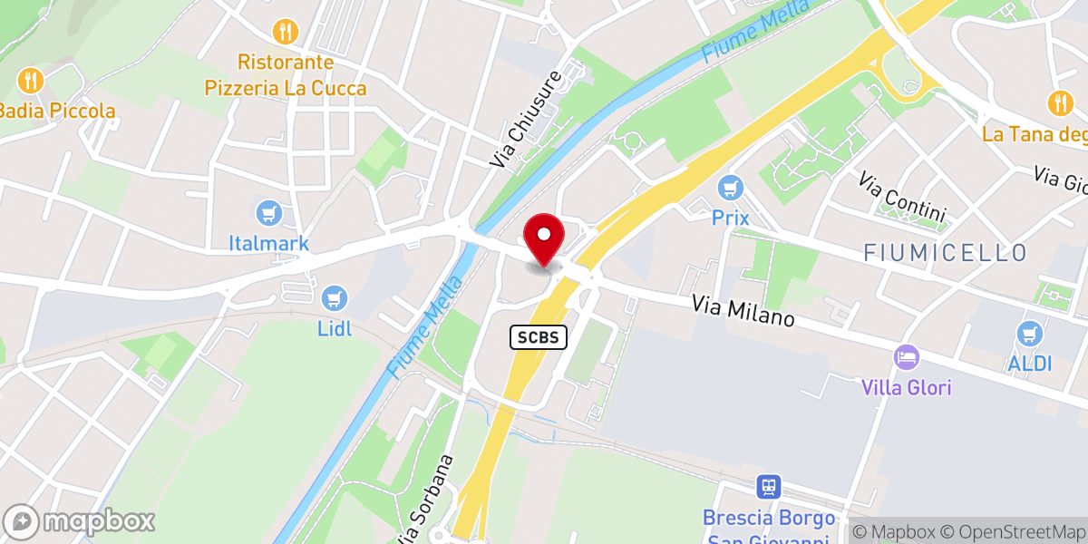 Map showing location of Chiesa di San Giacomo al Mella