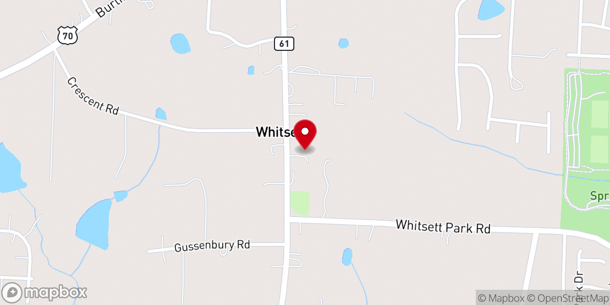 Map showing location of Towe Memorial Baptist Church