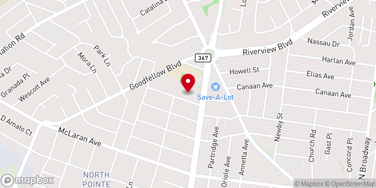 Map showing location of North Park United Methodist Church at Parkview