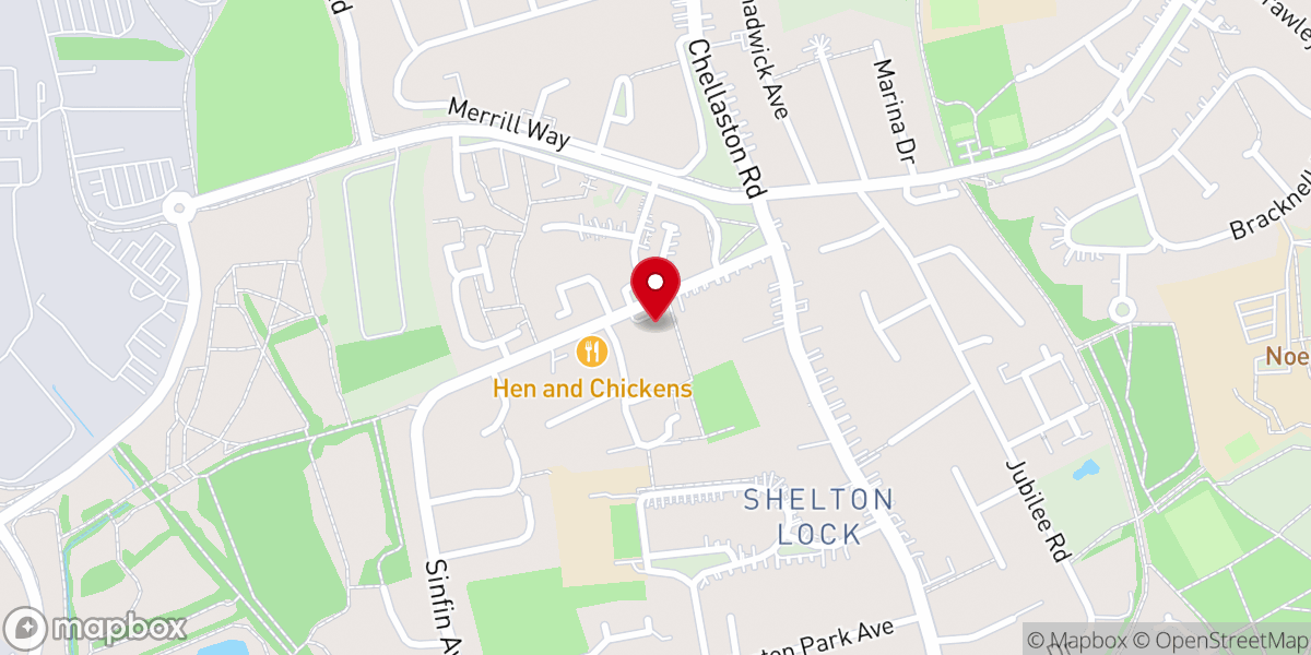 Map showing location of St Edmund's Church, Allenton and Shelton Lock
