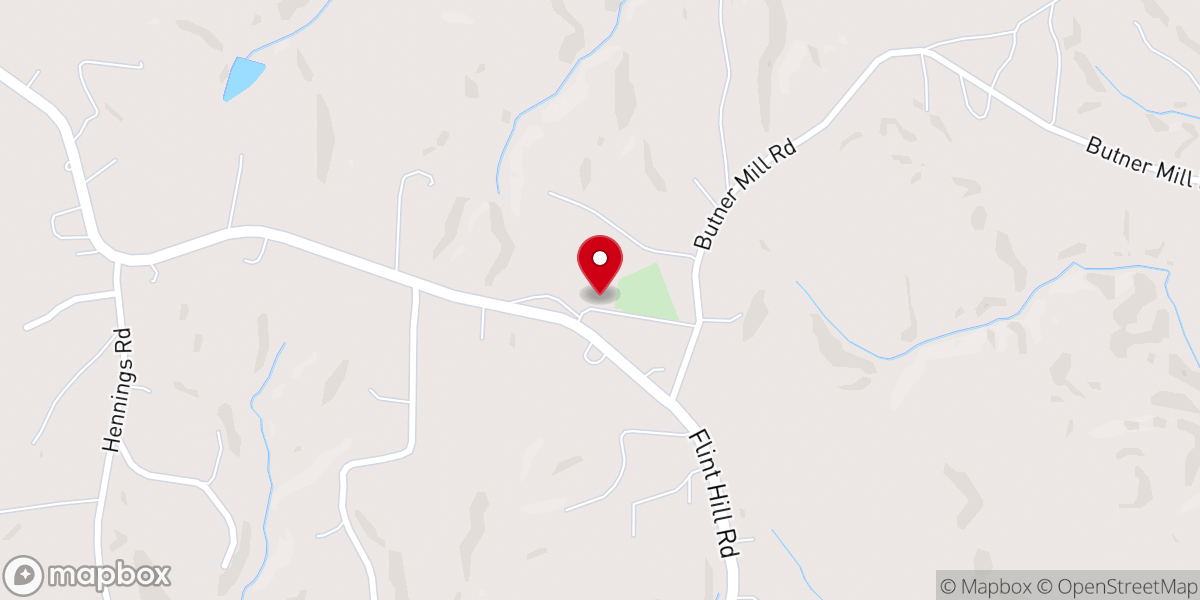 Map showing location of Stony Knoll United Methodist Church
