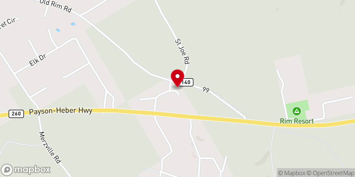 Map showing location of The Lodges at Forest Lakes