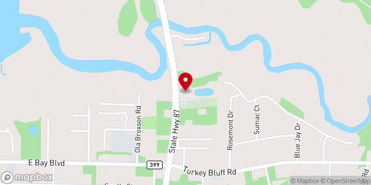 Map showing location of Calvary Chapel Navarre