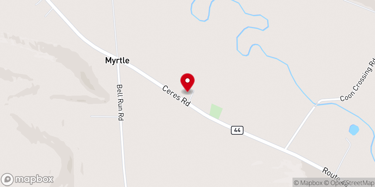 Map showing location of Myrtle Gospel Tabernacle