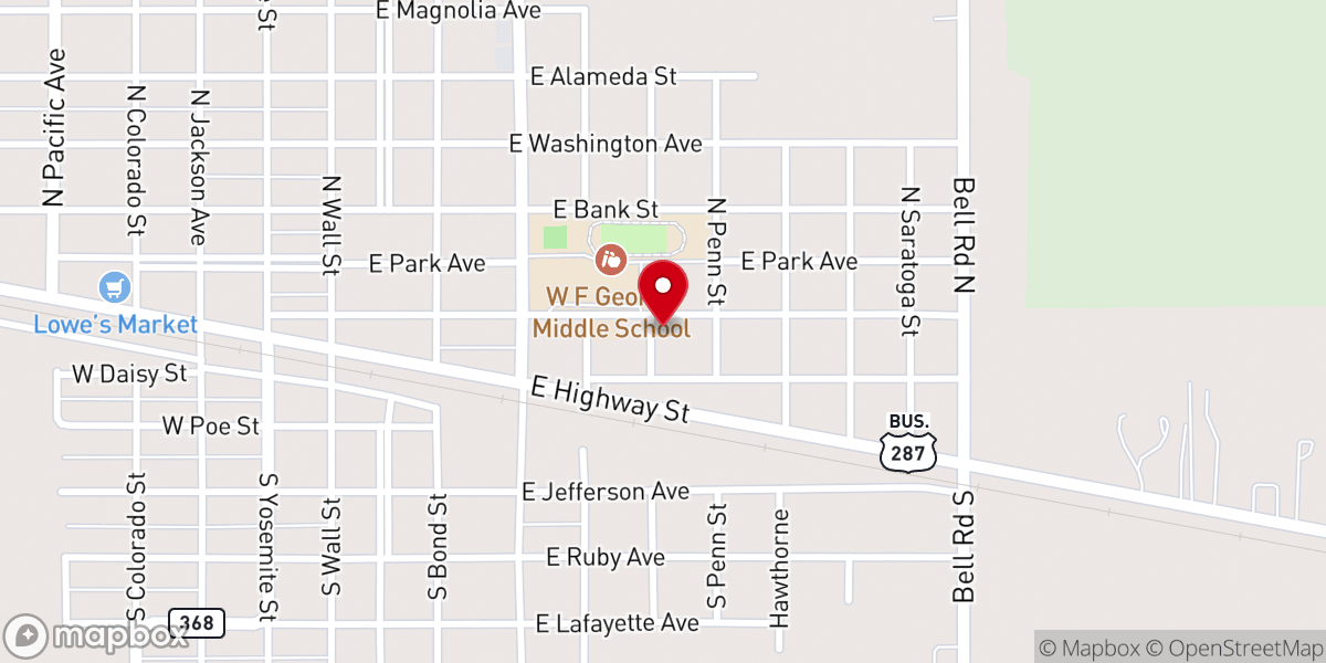 Map showing location of First Assembly of God Iowa Park Church
