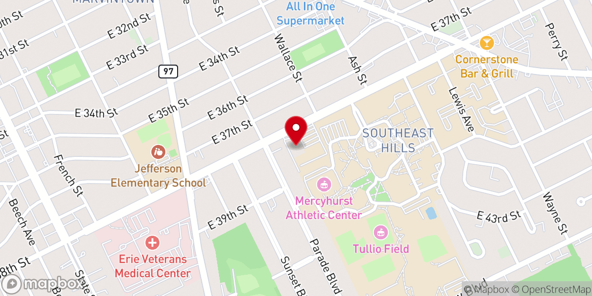 Map showing location of St. Luke Catholic Church