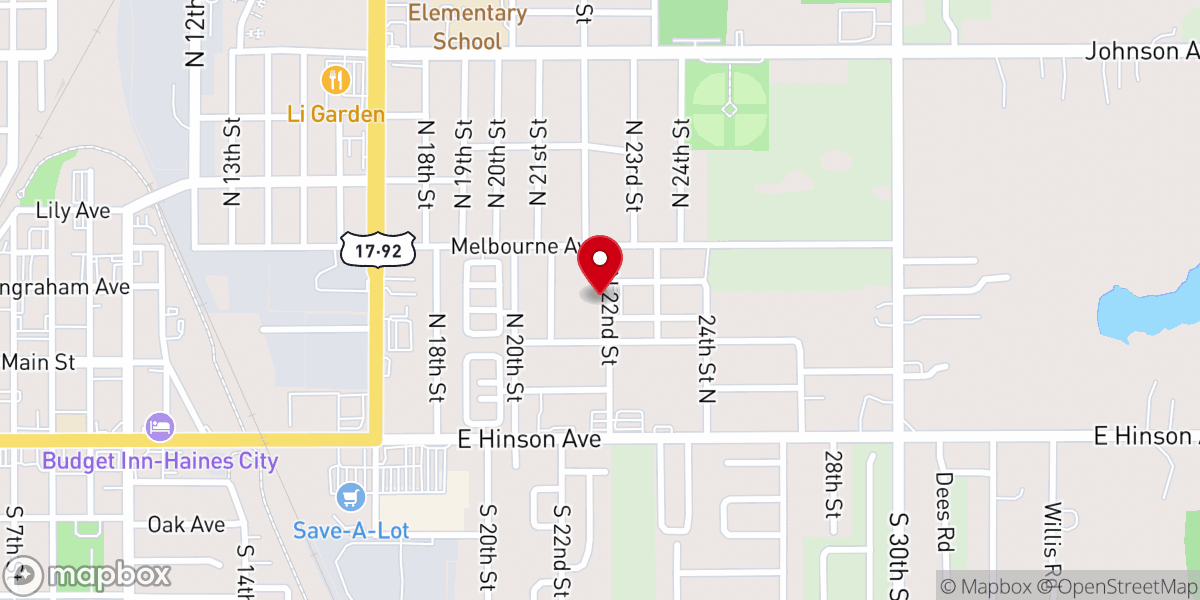 Map showing location of Iglesia Pentecostal Luz y Verdad Inc
