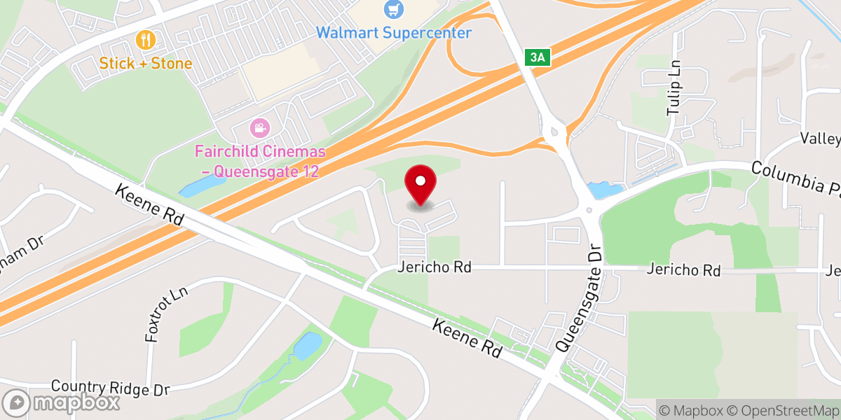 Map showing location of Richland Church of the Nazarene