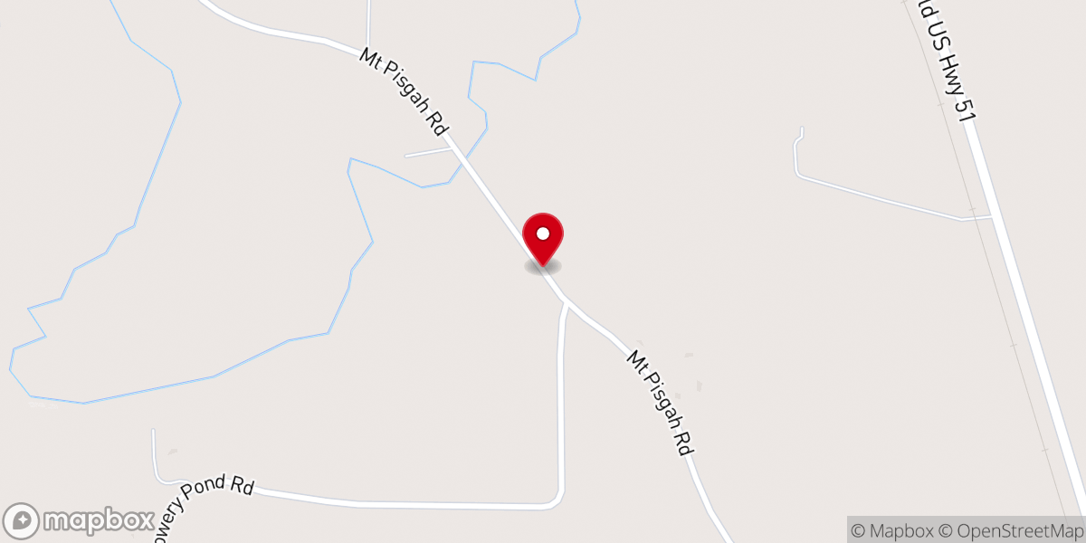 Map showing location of Mount Pisgah Church, Wetaug, Illinois