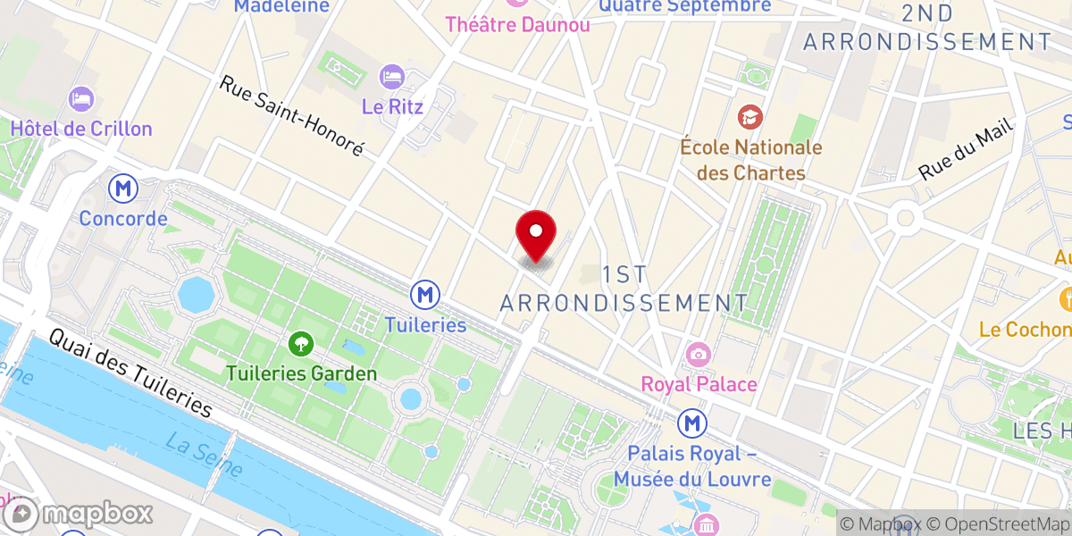Map showing location of Église Saint-Roch