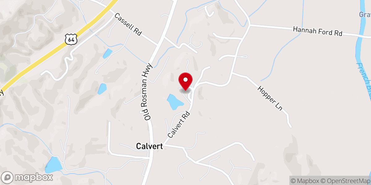 Map showing location of Mount Moriah Church