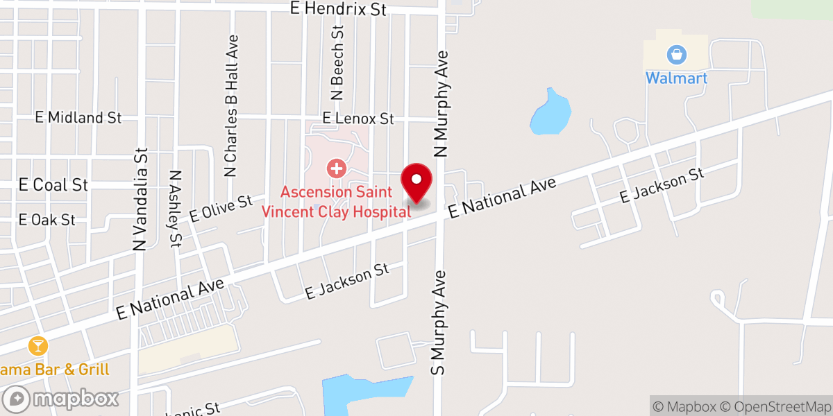 Map showing location of Brazil First United Methodist Church