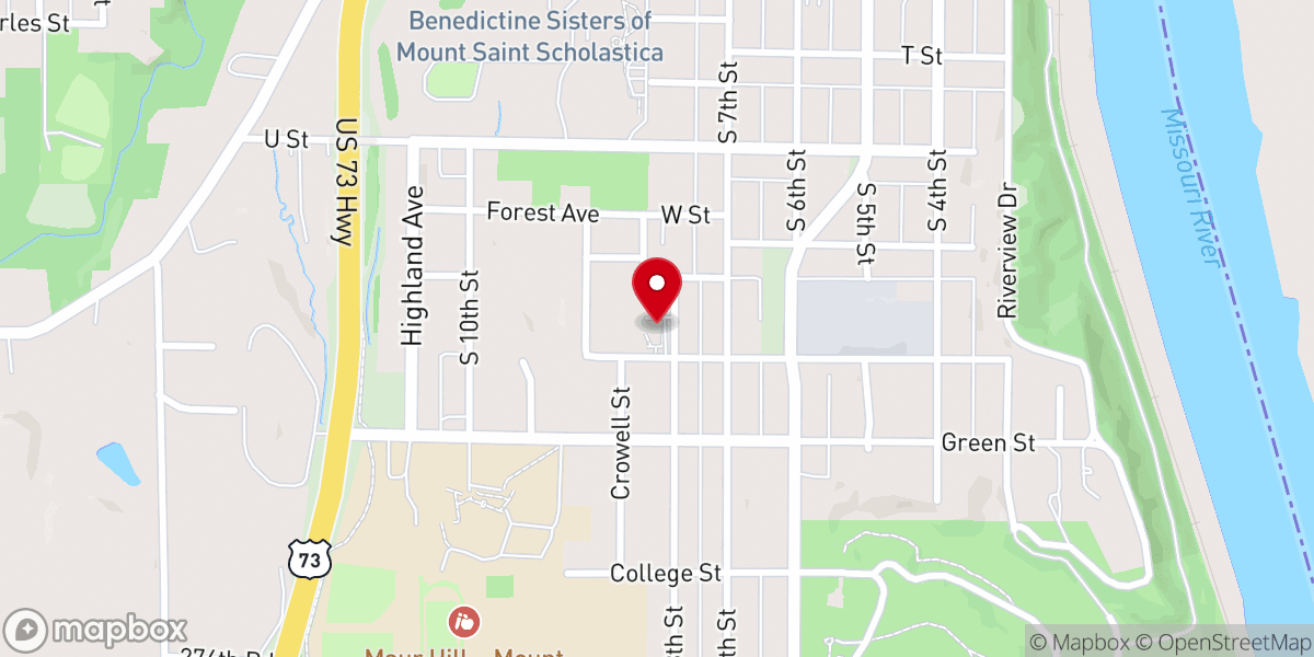Map showing location of St Josephs Church Parish Hall