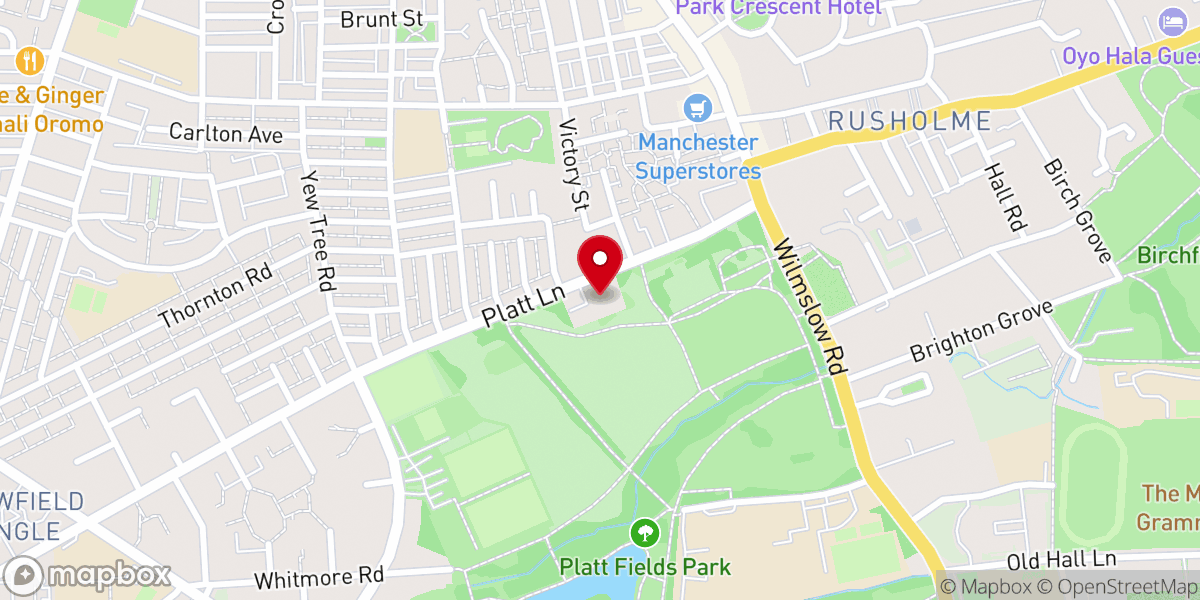 Map showing location of Holy Trinity Platt Church