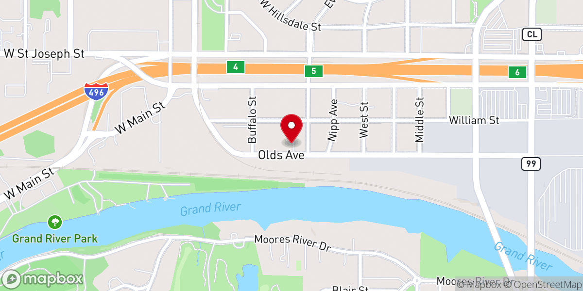 Map showing location of Ellis Tabernacle Original Church of God
