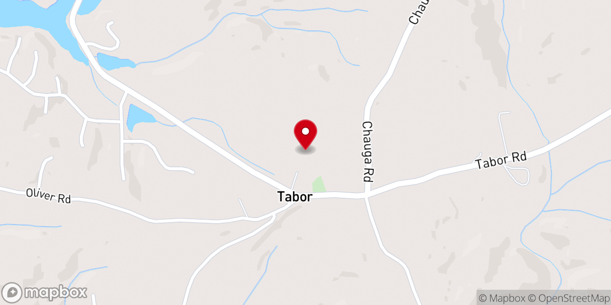 Map showing location of Mount Tabor Baptist Church