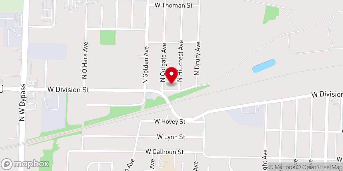 Map showing location of Springfield Faith Assembly Of God